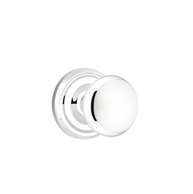 Emtek - Concealed, Passage, Regular Rosette, Providence Knob, US26 - Polished Chrome