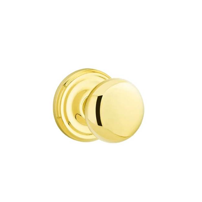 Emtek - Concealed, Privacy, Regular Rosette, Providence Knob, US3 Lifetime - Polished Brass