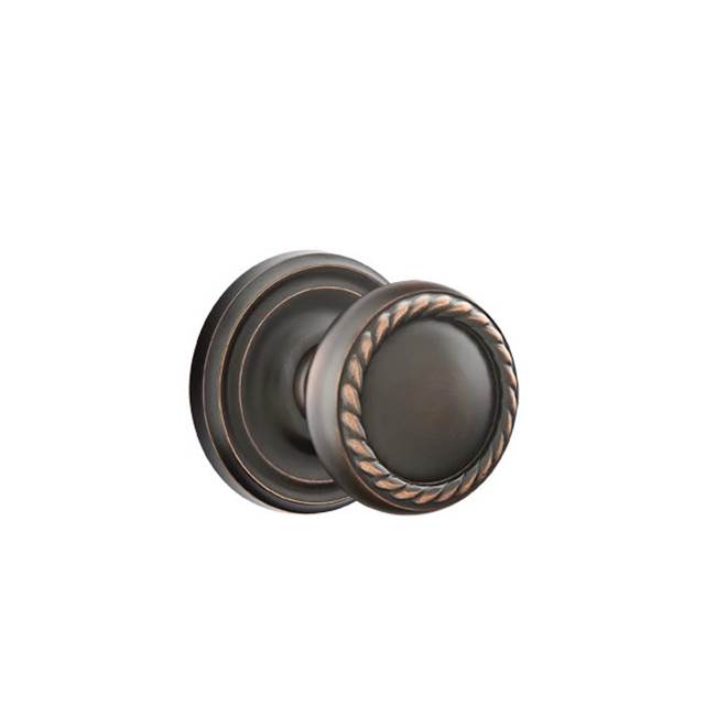 Emtek - Dummy, Regular Rosette, Rope Knob, US10B - Oil Rubbed Bronze