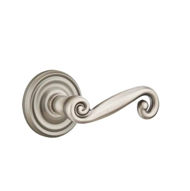 Emtek - Concealed, Passage, Regular Rosette, Rustic Lever, US15A - Pewter