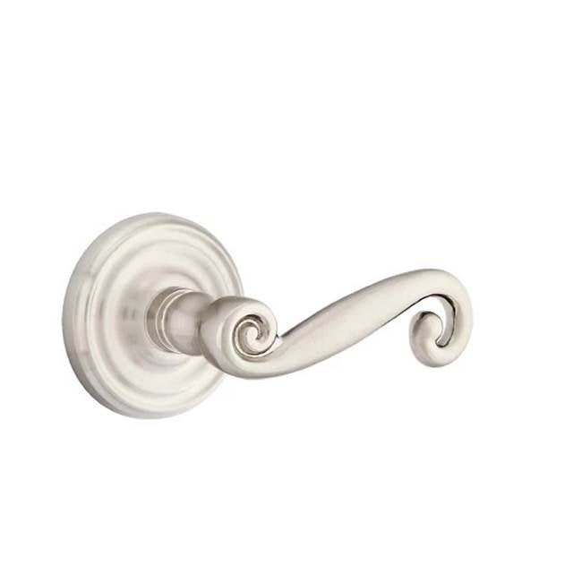 Emtek - Concealed, Passage, Regular Rosette, Rustic Lever, US15 - Satin Nickel