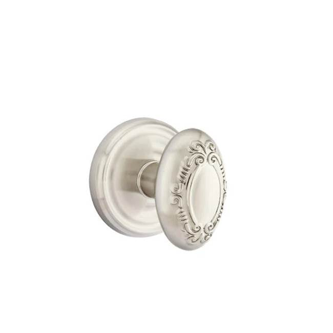 Emtek - Concealed, Privacy, Regular Rosette, Victoria Knob, US15 - Satin Nickel