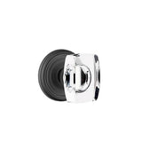 Emtek - Passage, Regular Rosette, Windsor Crystal Knob, US19 - Flat Black