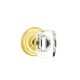 Emtek - Passage, Regular Rosette, Windsor Crystal Knob, US3NL - Unlacquered Brass