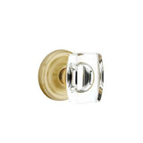 Emtek - Passage, Regular Rosette, Windsor Crystal Knob, US4 - Satin Brass