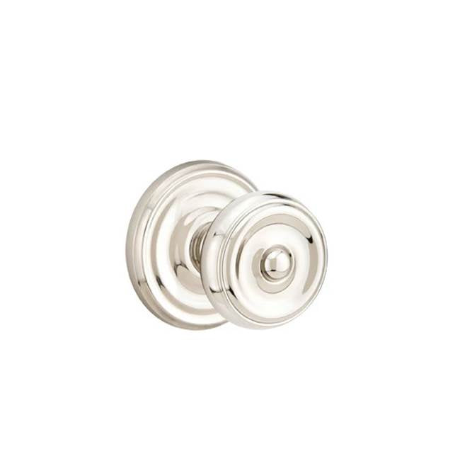 Emtek - Concealed, Privacy, Regular Rosette, Waverly Knob, US14 - Polished Nickel