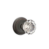 Emtek - Dummy, Rope Rosette, Astoria Crystal Knob, US10B - Oil Rubbed Bronze