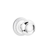 Emtek - Concealed, Privacy, Rope Rosette, Belmont Knob, US26 - Polished Chrome