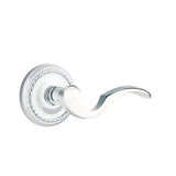 Emtek - Privacy, Rope Rosette, Cortina Lever, RH, US26 - Polished Chrome