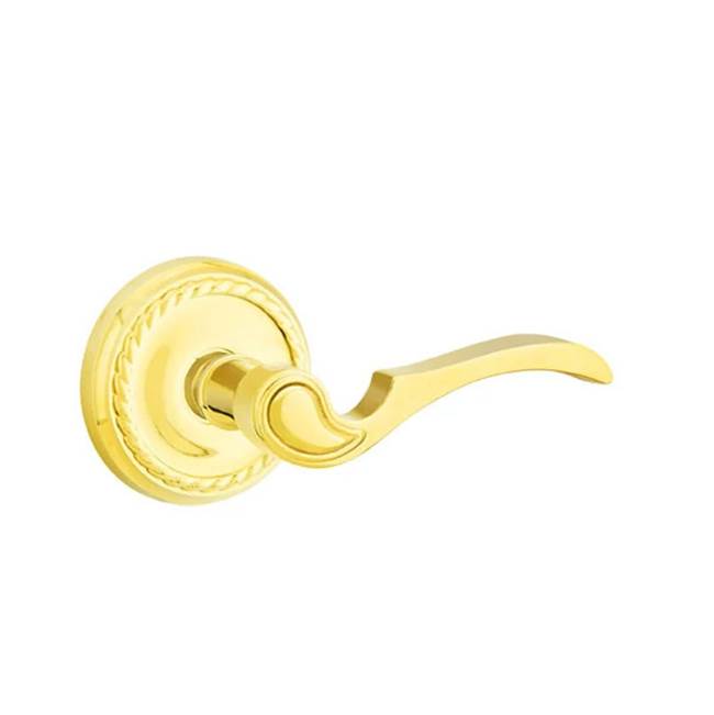 Emtek - Dummy, Rope Rosette, Coventry Lever, US3NL - Unlacquered Brass