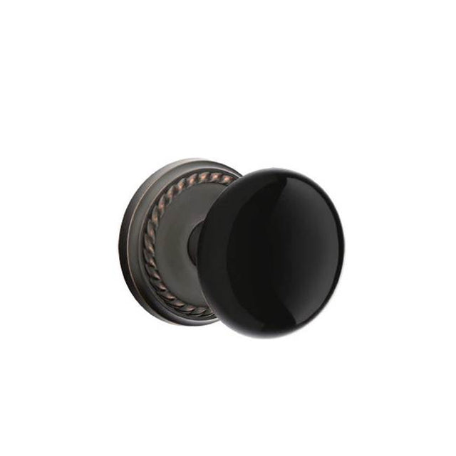 Emtek - Dummy, Rope Rosette, Ebony Knob, US10B - Oil Rubbed Bronze