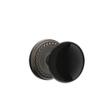 Emtek - Passage, Rope Rosette, Ebony Knob, US10B - Oil Rubbed Bronze