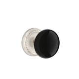 Emtek - Passage, Rope Rosette, Ebony Knob, US15 - Satin Nickel