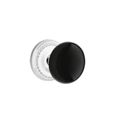 Emtek - Dummy, Rope Rosette, Ebony Knob, US26 - Polished Chrome