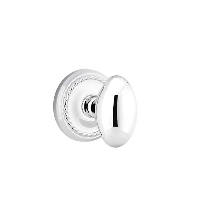 Emtek - Privacy, Rope Rosette, Egg Knob, US26 - Polished Chrome