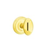 Emtek - Concealed, Privacy, Rope Rosette, Egg Knob, US3 Lifetime - Polished Brass