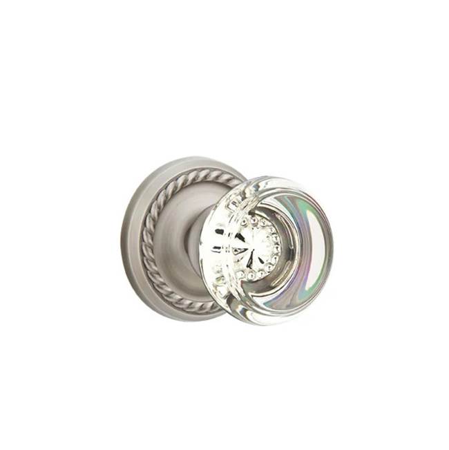 Emtek - Dummy, Rope Rosette, Georgetown Crystal Knob, US15A - Pewter