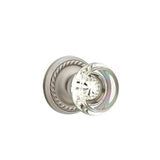 Emtek - Dummy, Rope Rosette, Georgetown Crystal Knob, US15A - Pewter