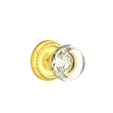 Emtek - Dummy, Rope Rosette, Georgetown Crystal Knob, US3 Lifetime - Polished Brass