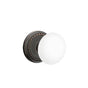 Emtek - Privacy, Rope Rosette, Ice White Knob, US10B - Oil Rubbed Bronze
