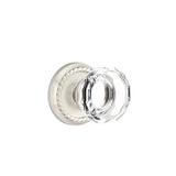 Emtek - Dummy, Rope Rosette, Lowell Crystal Knob, US15 - Satin Nickel