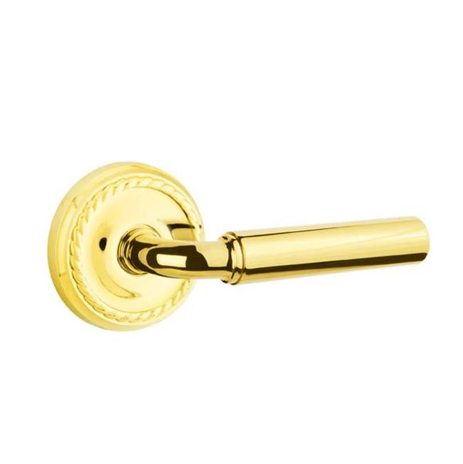 Emtek - Passage, Rope Rosette, Manning Lever, RH, US3NL - Unlacquered Brass