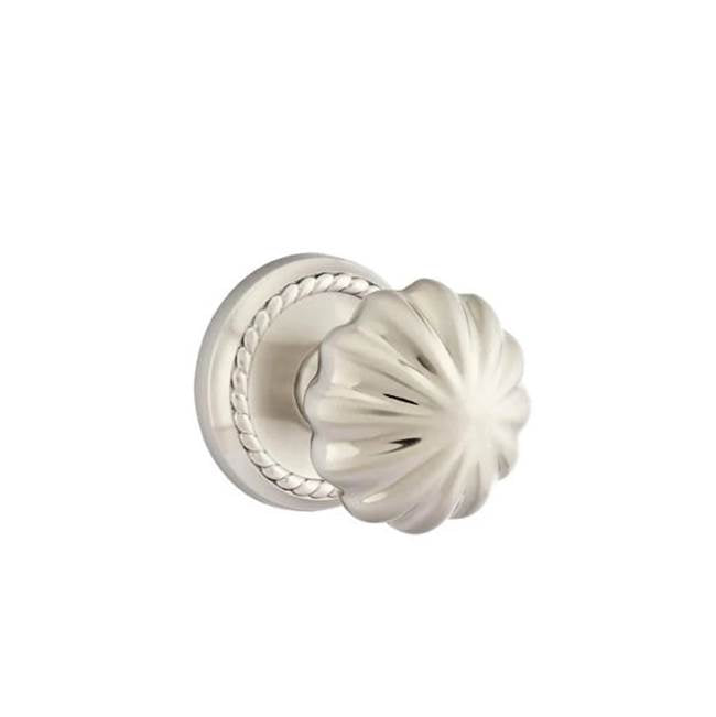 Emtek - Dummy, Rope Rosette, Melon Knob, US15 - Satin Nickel