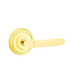Emtek - Passage, Rope Rosette, Milano Lever, RH, US3NL - Unlacquered Brass