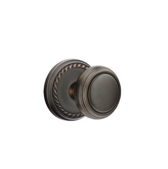 Emtek - Passage, Rope Rosette, Norwich Knob, US10B - Oil Rubbed Bronze