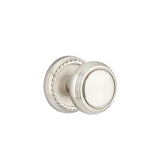 Emtek - Concealed, Privacy, Rope Rosette, Norwich Knob, US15 - Satin Nickel
