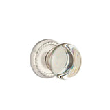 Emtek - Concealed, Privacy, Rope Rosette, Providence Crystal Knob, US15 - Satin Nickel