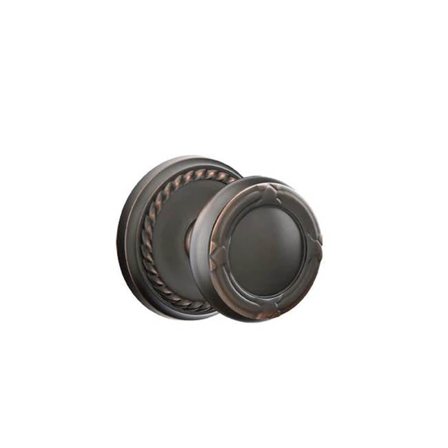 Emtek - Privacy, Rope Rosette, Ribbon and Reed Knob, US10B - Oil Rubbed Bronze