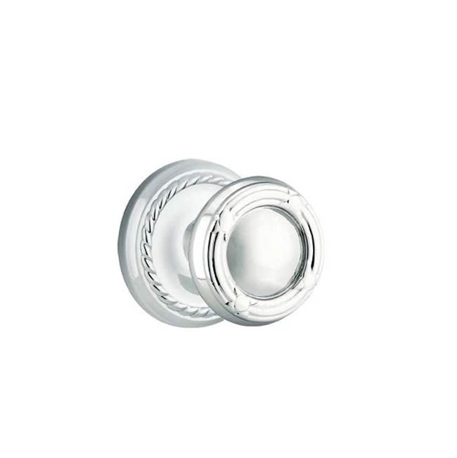 Emtek - Passage, Rope Rosette, Ribbon and Reed Knob, US26 - Polished Chrome