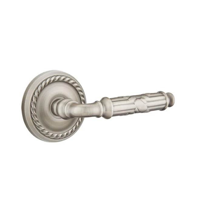 Emtek - Privacy, Rope Rosette, Ribbon and Reed Lever, RH, US15A - Pewter