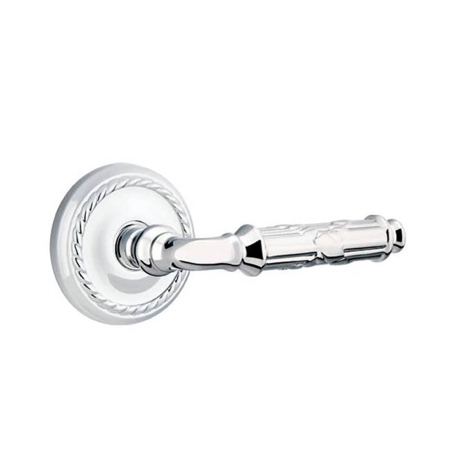 Emtek - Passage, Rope Rosette, Ribbon and Reed Lever, LH, US26 - Polished Chrome