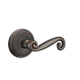Emtek - Privacy, Rope Rosette, Rustic Lever, LH, US10B - Oil Rubbed Bronze
