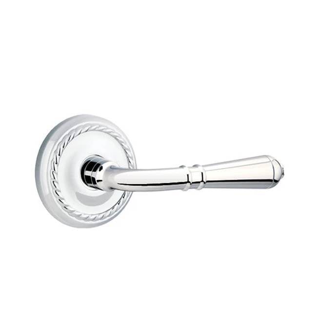 Emtek - Passage, Rope Rosette, Turino Lever, RH, US26 - Polished Chrome