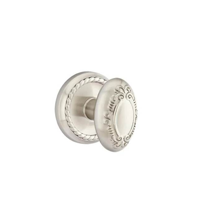 Emtek - Passage, Rope Rosette, Victoria Knob, US15 - Satin Nickel