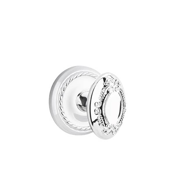 Emtek - Concealed, Passage, Rope Rosette, Victoria Knob, US26 - Polished Chrome