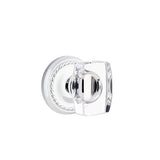 Emtek - Privacy, Rope Rosette, Windsor Crystal Knob, US26 - Polished Chrome