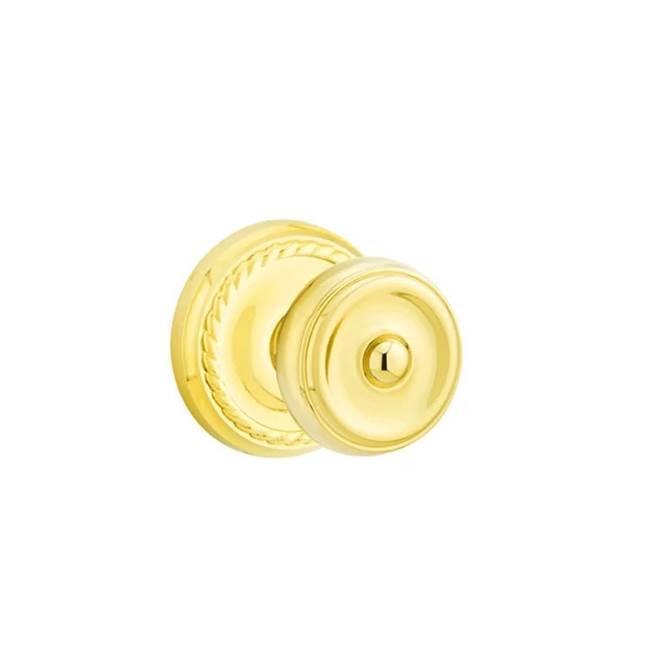 Emtek - Dummy, Rope Rosette, Waverly Knob, US3 Lifetime - Polished Brass