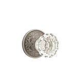 Emtek - Privacy, Lancaster Rosette, Astoria Crystal Knob, US15A - Pewter