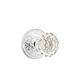Emtek - Concealed, Passage, Lancaster Rosette, Astoria Clear Knob, US26 - Polished Chrome