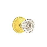 Emtek - Dummy, Lancaster Rosette, Astoria Crystal Knob, US3 Lifetime - Polished Brass