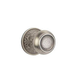 Emtek - Concealed, Privacy, Lancaster Rosette, Belmont Knob, US15A - Pewter