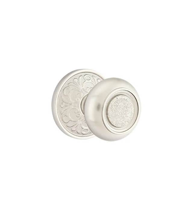 Emtek - Privacy, Lancaster Rosette, Belmont Knob, US15 - Satin Nickel