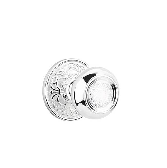 Emtek - Privacy, Lancaster Rosette, Belmont Knob, US26 - Polished Chrome