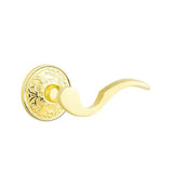 Emtek - Passage, Lancaster Rosette, Cortina Lever, LH, US3 Lifetime - Polished Brass