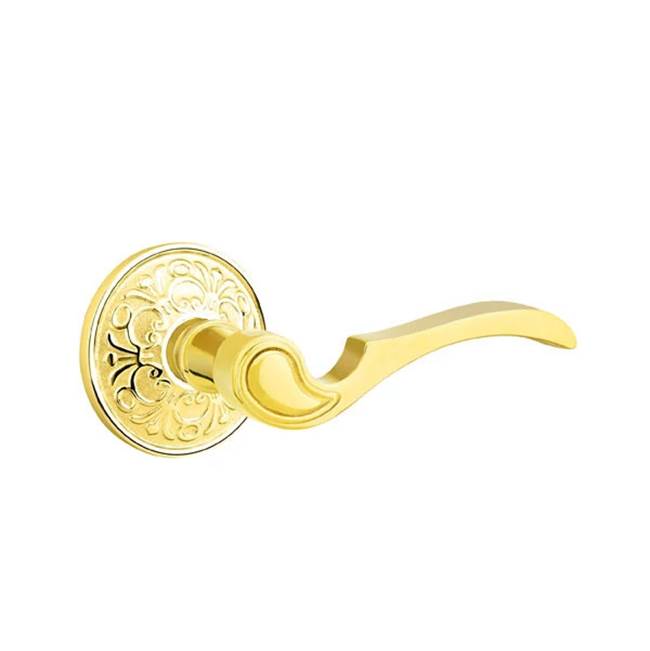 Emtek - Privacy, Lancaster Rosette, Coventry Lever, LH, US3 Lifetime - Polished Brass