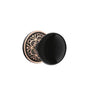 Emtek - Concealed, Passage, Lancaster Rosette, Ebony Knob, US10B - Oil Rubbed Bronze